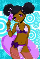 Pour jeune femme Black