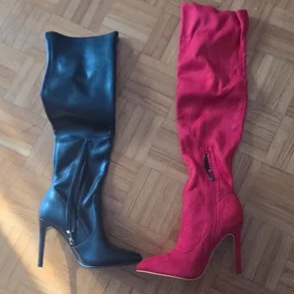 Mes cuissardes rouges ou noures