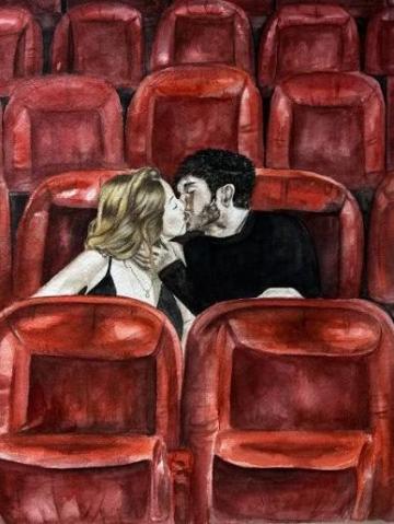 Dans le noir d'une salle de cin�ma....