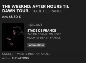The weeknd sdf le 11 juillet