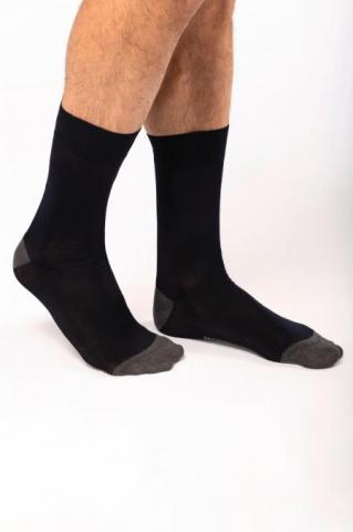 chaussettes de ville merceris�es port�es par Homme