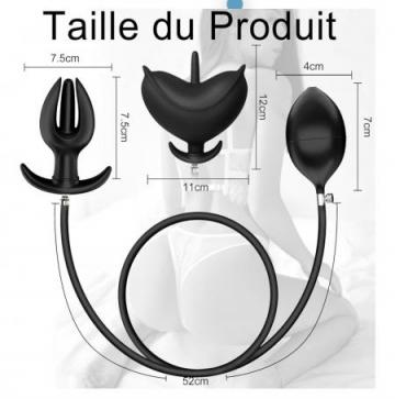 Plug anal gonflable en silicone